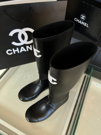 Rain Leather Boots